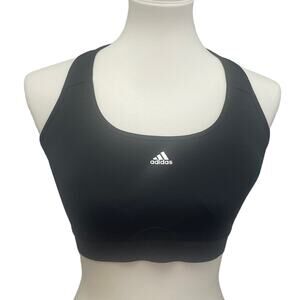 New Adidas Plus Size 1X Black Medium Support Removeable Pads Training Sports Bra